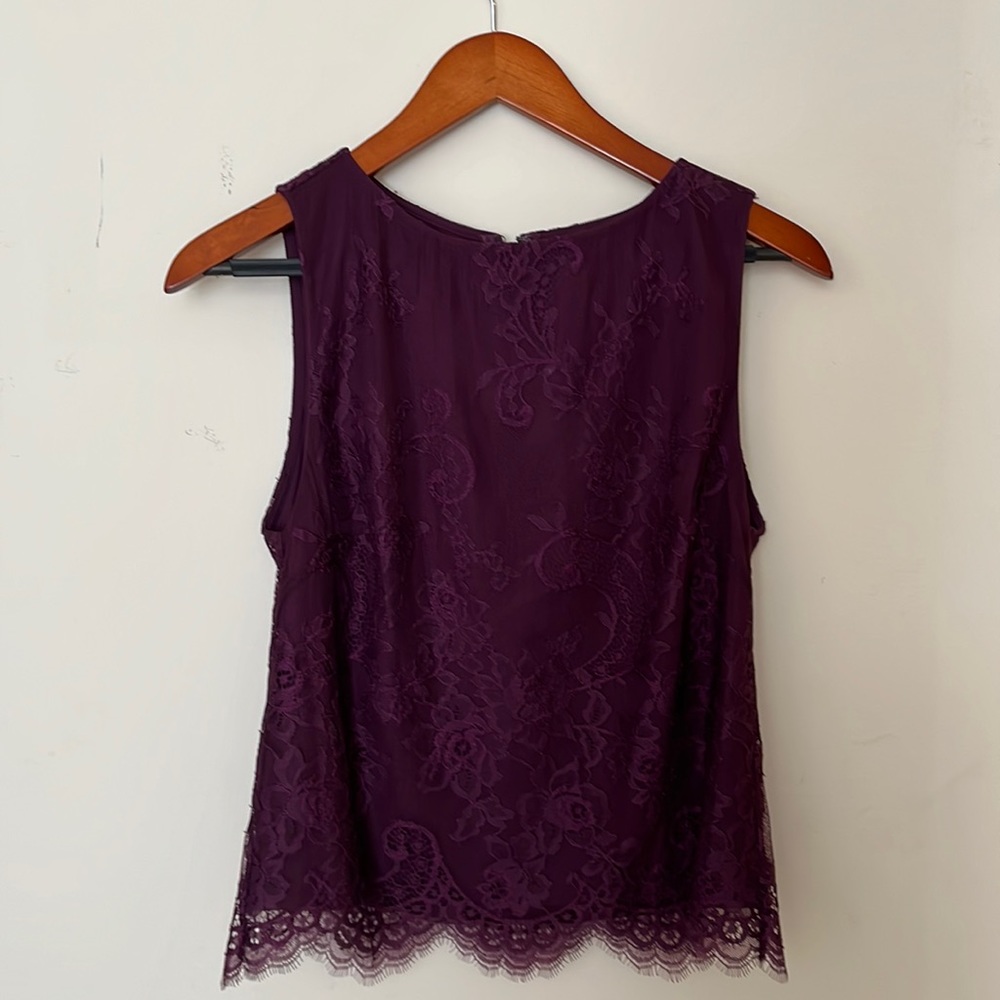 Alice & Olivia Boatneck Lace Tank Top Size 4